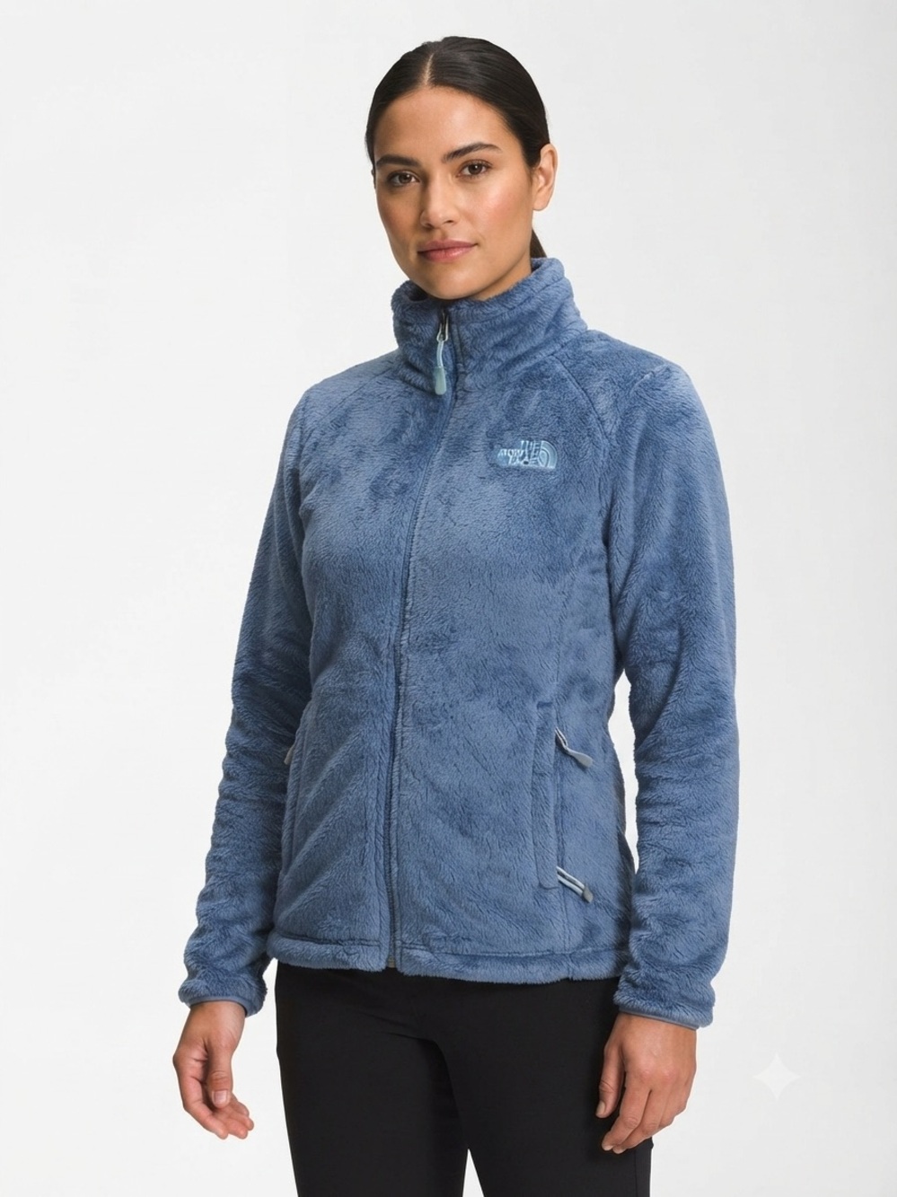 The North Face Osito 2 Jacket Heathered Blue Fleece Size M Full-Zip Outerwear